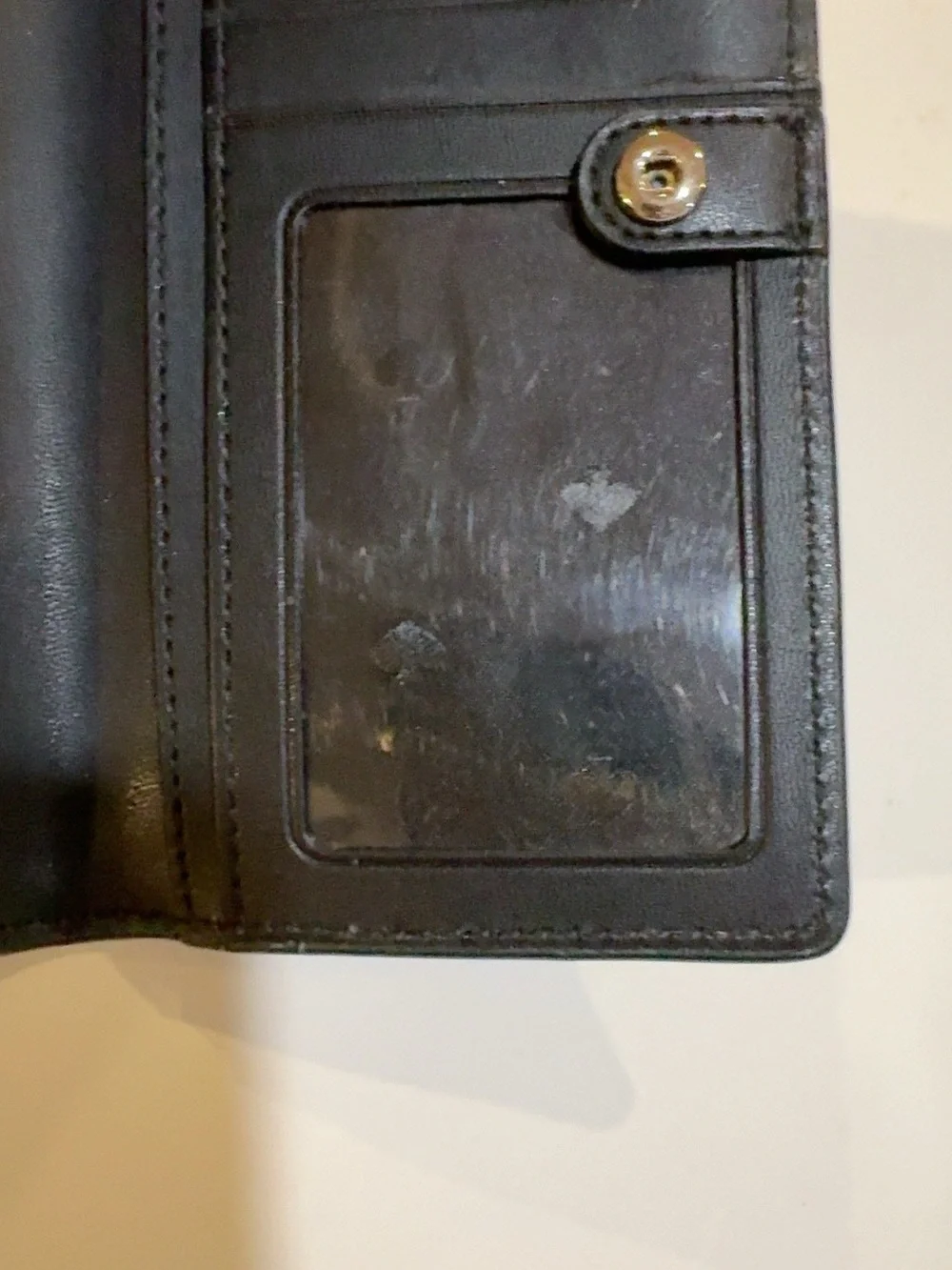 kate spade Black Wallet with Pink and White Floral Print